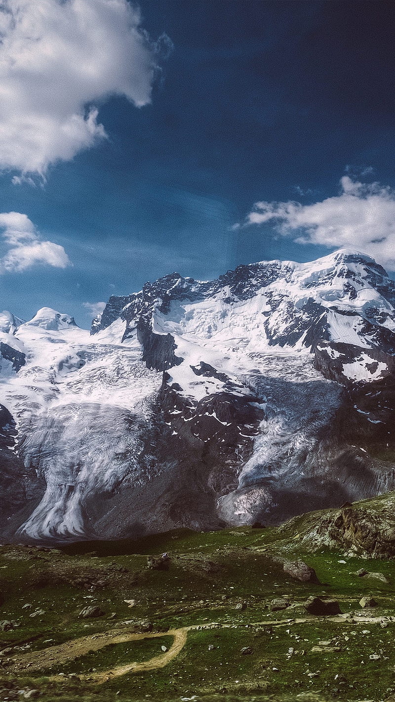 landscape, snow, glacier, ice, mountains, HD phone wallpaper