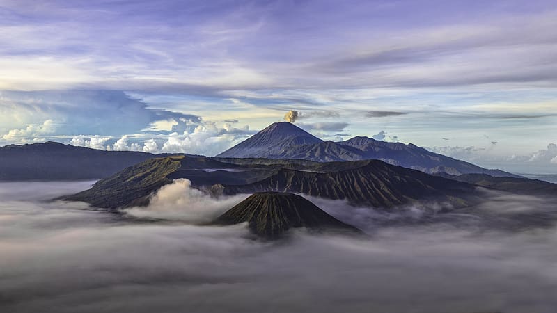 Morning, Volcano, Indonesia, Mount Bromo, Volcanoes, Java (Indonesia), HD wallpaper