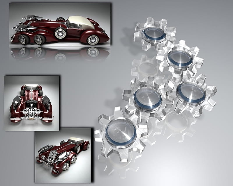Steampunk Six Wheeler, six, steampunk, car, collage, wheels, HD wallpaper