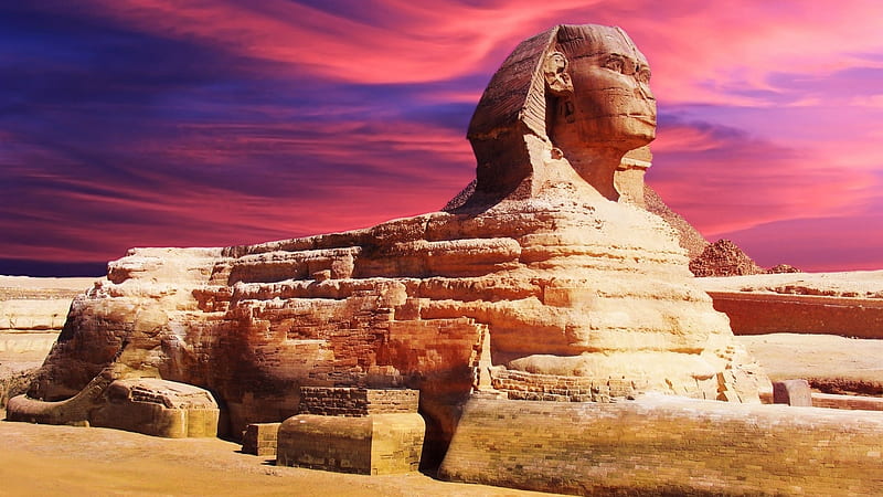 Great Sphinx of Giza, Great, Giza, Sphinx, Egypt, HD wallpaper