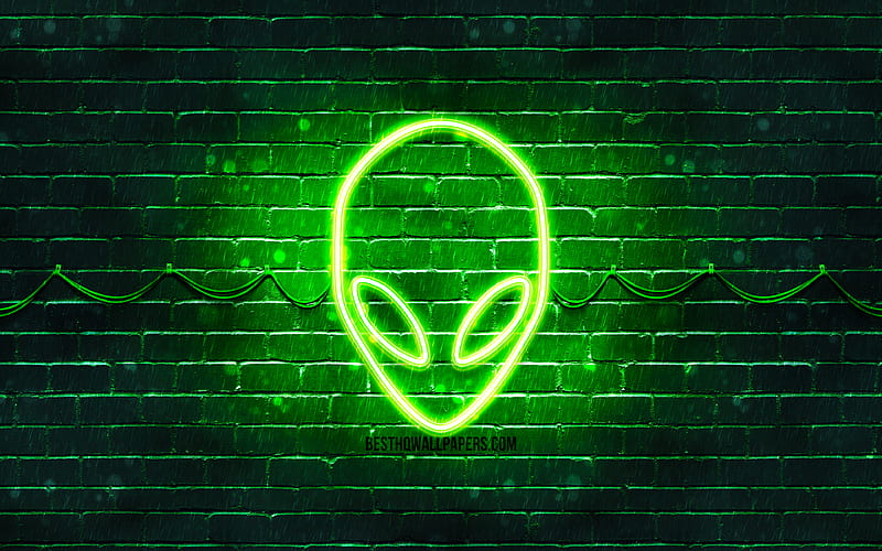 Alienware green logo green brickwall, Alienware logo, brands, Alienware  neon logo, HD wallpaper | Peakpx