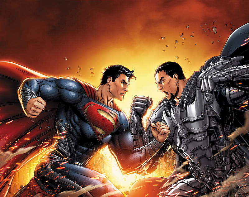 Superman Vs Zod, superman, artwork, superheroes, digital-art, HD wallpaper