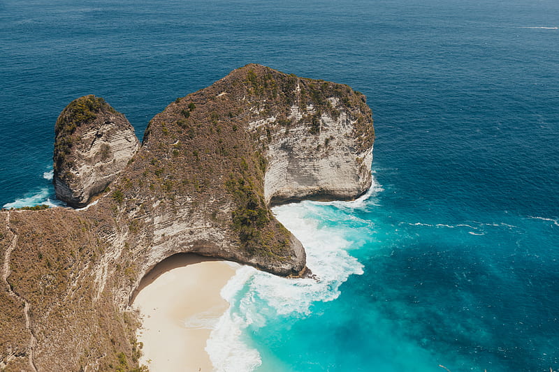 Brown rock formation near sea, HD wallpaper | Peakpx