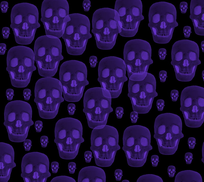Skulls, cute, death, emo, goth purple, romantic, skull, HD wallpaper