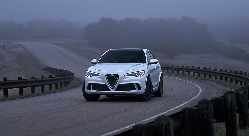 2018 Alfa Romeo Stelvio Quadrifoglio (Color: Trofeo White) - Front , car, HD wallpaper