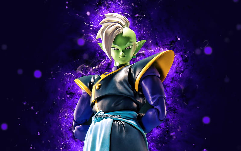 Zamasu violet neon lights, Dragon Ball, warrior, Dragon Ball Super, DBS, Zamasu Dragon Ball, DBS characters, Zamasu, HD wallpaper