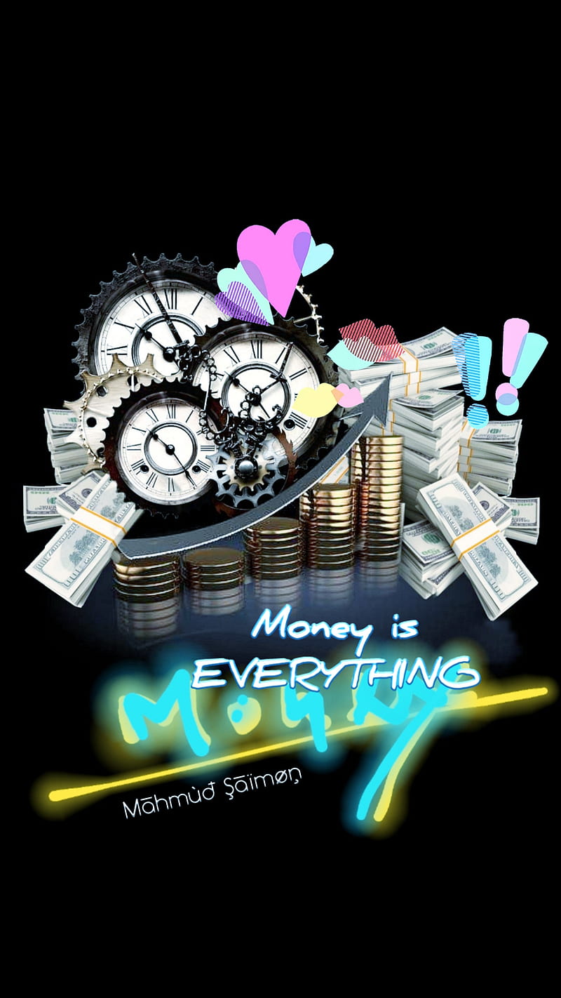 Money is everything2, neon, themes, money, paisa, taka, dollar, happiness, HD phone wallpaper