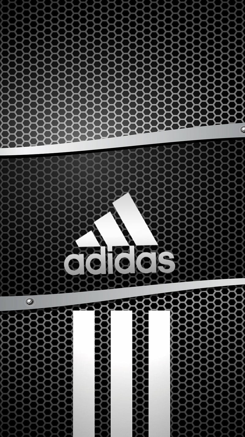 adidas, background, lines, logo, metal, sport, HD phone wallpaper