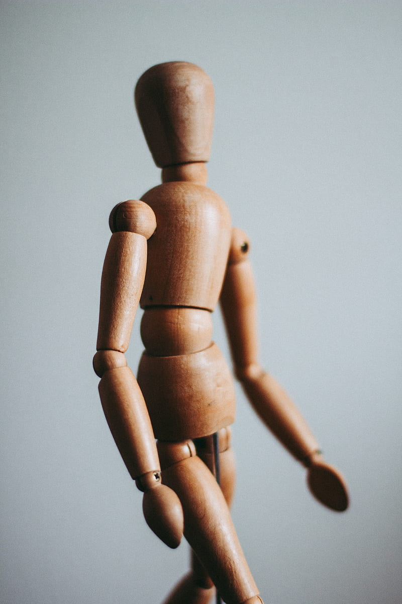 colse-up of brown wooden doll, HD phone wallpaper