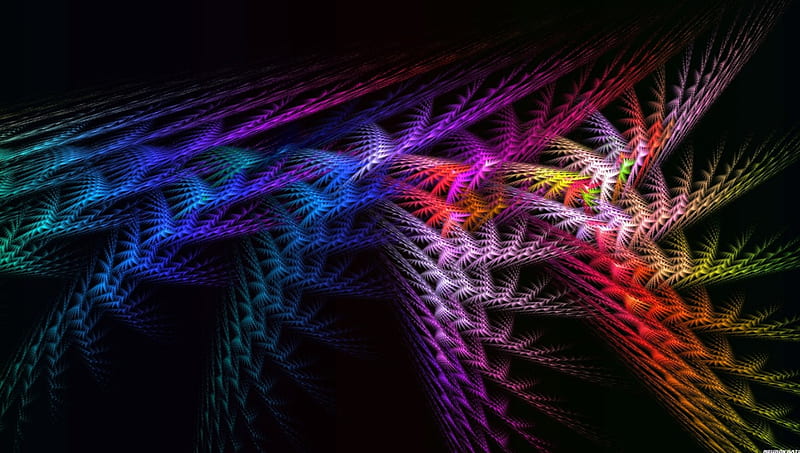 Fla 1, colorful, 1920x1080, fractal, abstract, HD wallpaper