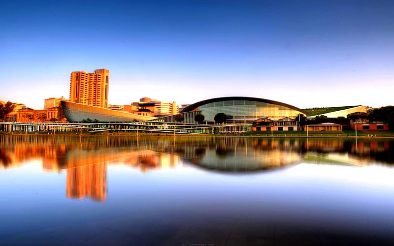 ADELAIDE CONVENTION EXHIBITION CENTRE, europe, south australia, australia, dusk, geography, HD wallpaper
