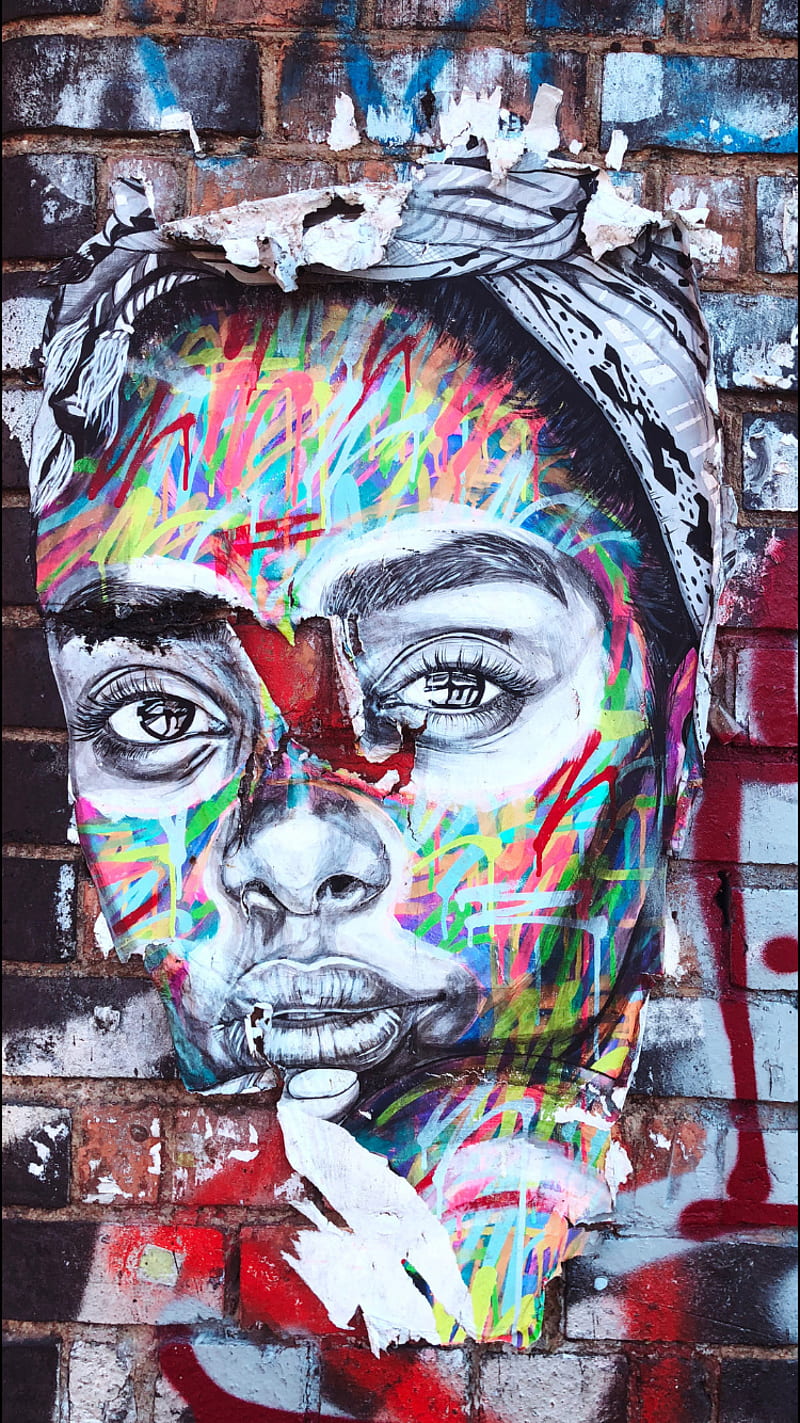 Street Art v3, art, street, graffiti, ally, city, painting, drawing, queen, africa american, african, HD phone wallpaper