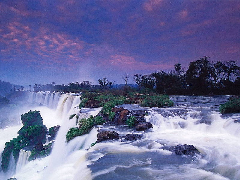 Victoria Falls, zambia, jungle, waterfall, river, africa, HD wallpaper