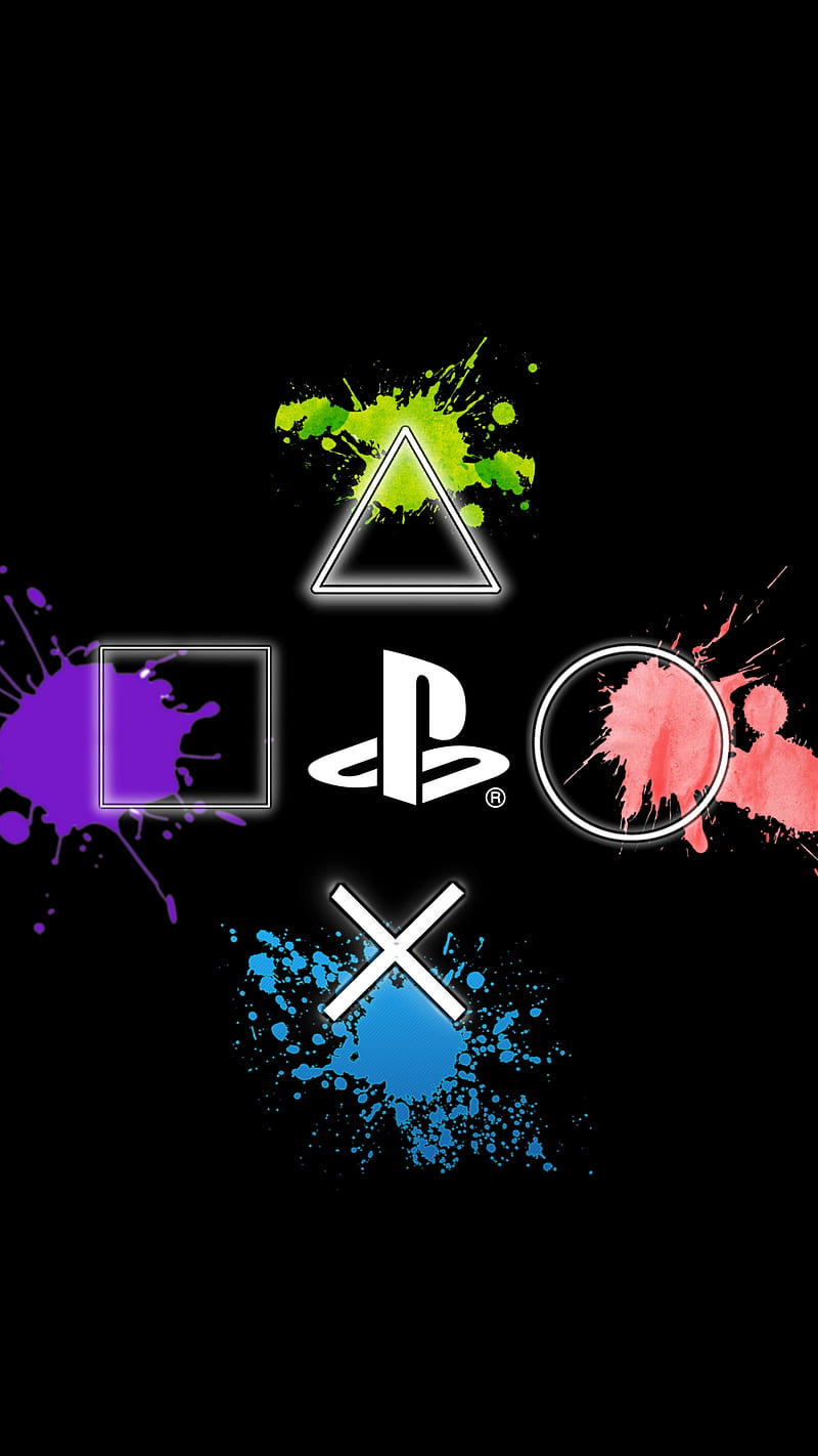 Gaming Playstation, galaxy, play, logo, games, station, violet, ultra,  black, HD phone wallpaper