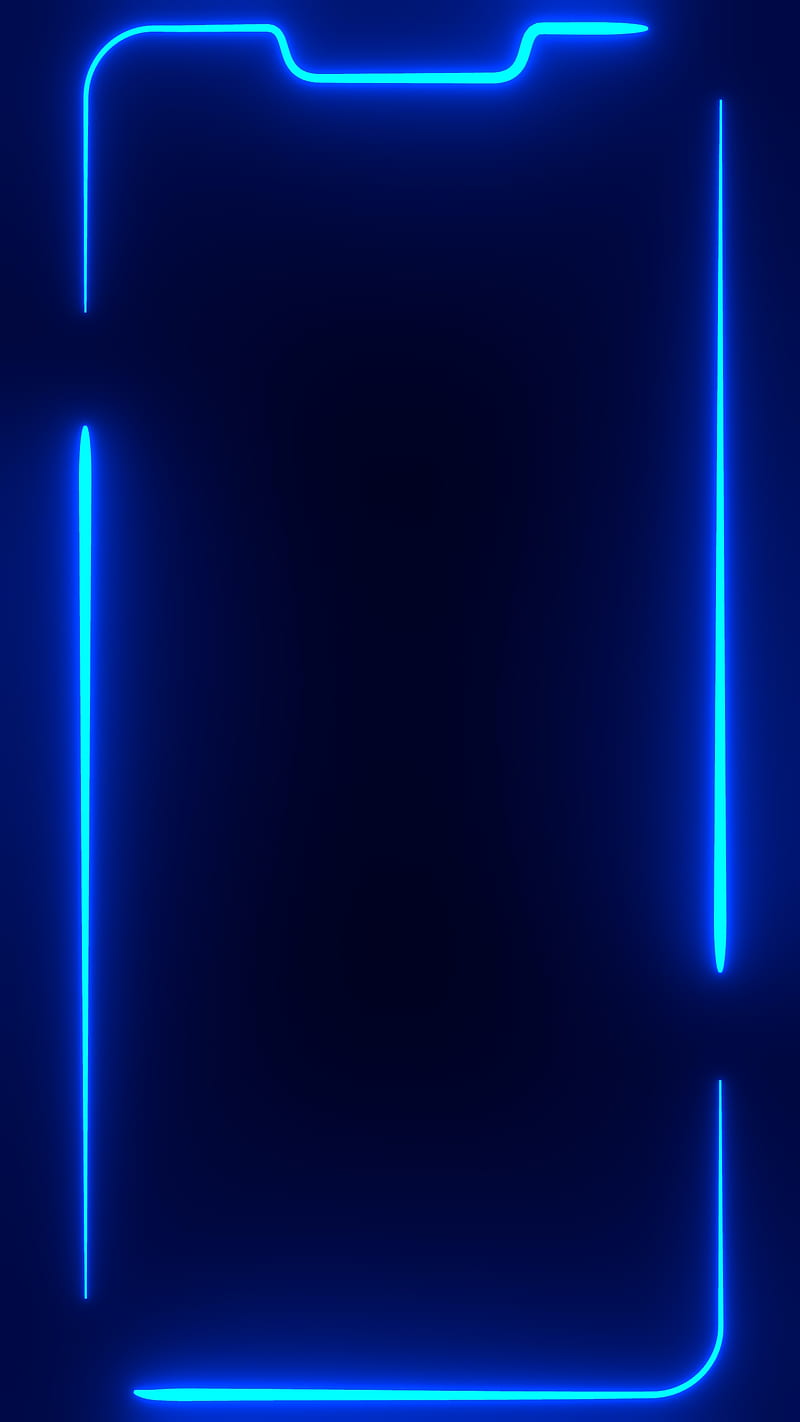 biologi dato tårn Blue Light Frame, amoled, blue, border, dark, light, neon, notch, oneplus,  samsung, HD phone wallpaper | Peakpx