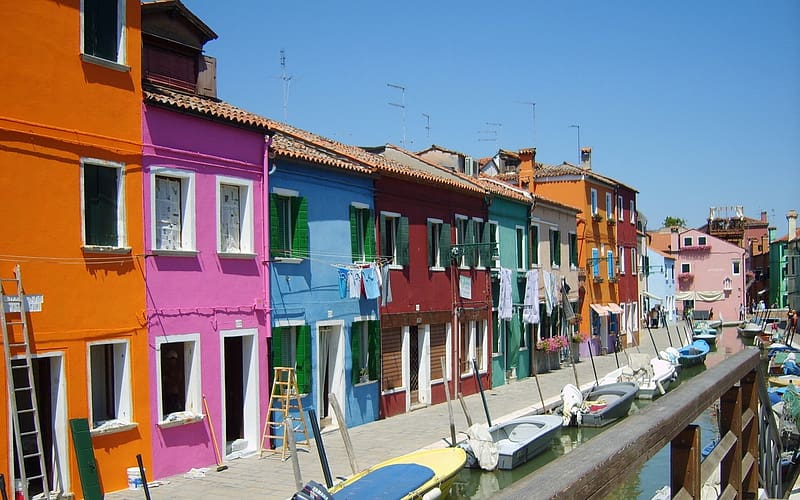 Italy, Venice, Town, , Burano, Towns, HD wallpaper