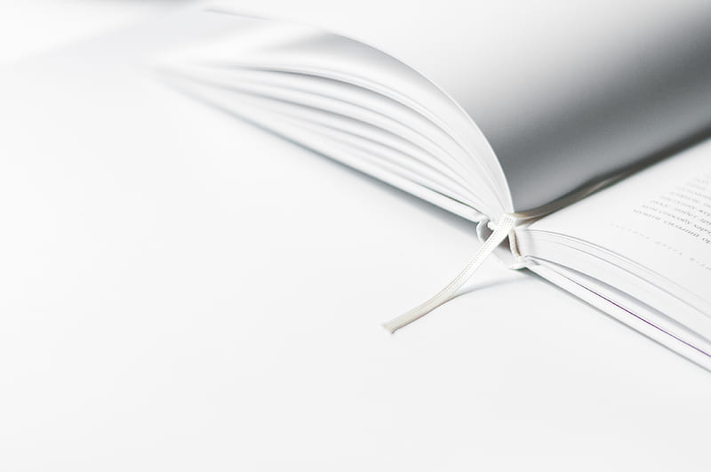 white book marker on book page, HD wallpaper