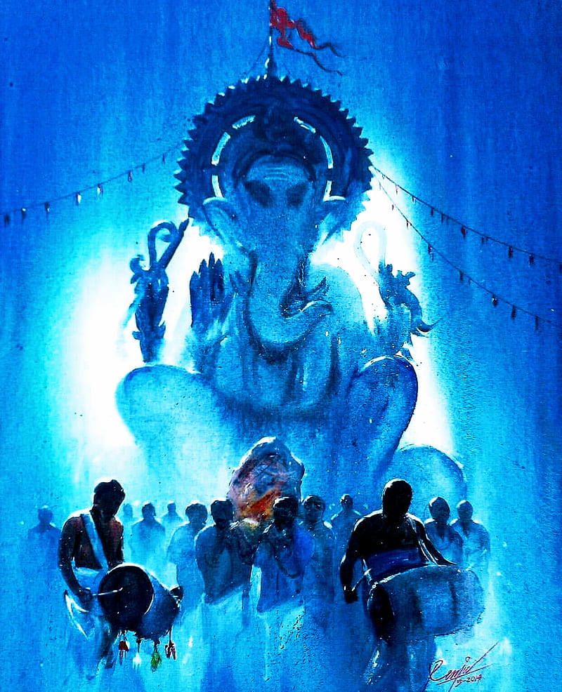 Ganesh, bapa, gajanan, ganesha, ganpati, god, lord, HD phone wallpaper