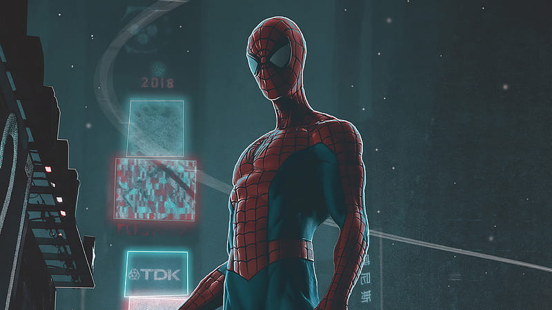 City Spiderman , spiderman, superheroes, artist, artwork, digital-art, artstation, HD wallpaper