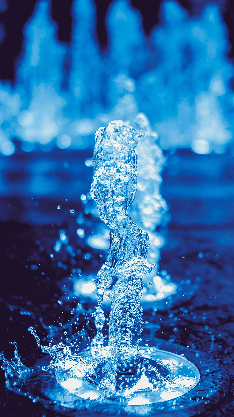 Blue water rise , high speed , nature, HD phone wallpaper