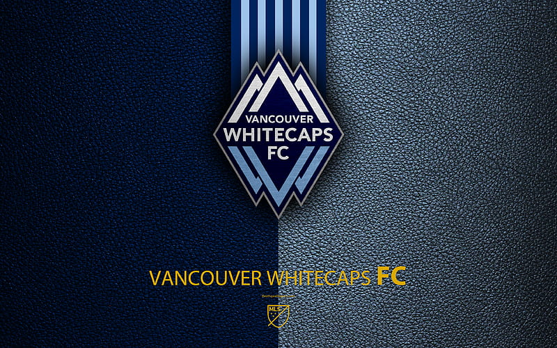 Vancouver Whitecaps FC Canadian soccer club, MLS, leather texture, logo, emblem, Major League Soccer, Vancouver, Canada, football, MLS logo, HD wallpaper