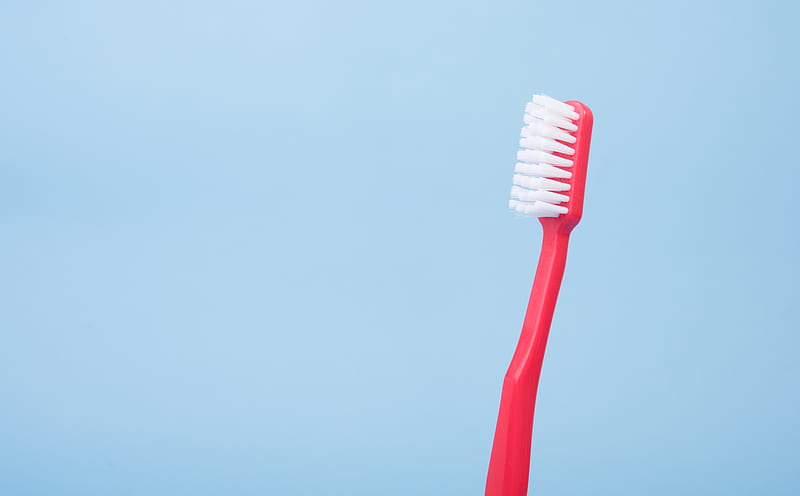 red toothbrush, HD wallpaper