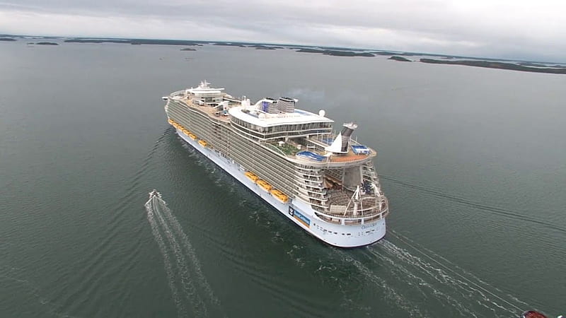 Oasis Of The Seas Finland Departure Aerial B Roll. Royal Caribbean Press Center, HD wallpaper
