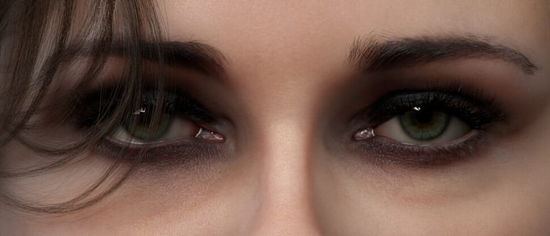 Kristen Stewart's eyes, Kristen Stewart, girl, actress, eye, digital, HD wallpaper