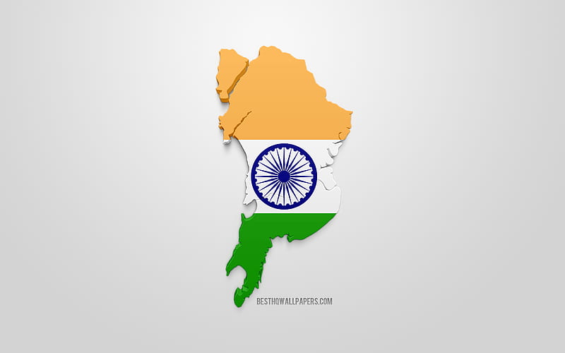 Mumbai map silhouette, 3d flag of Mumbai, geography, Mumbai 3d flag, Mumbai,  HD wallpaper | Peakpx