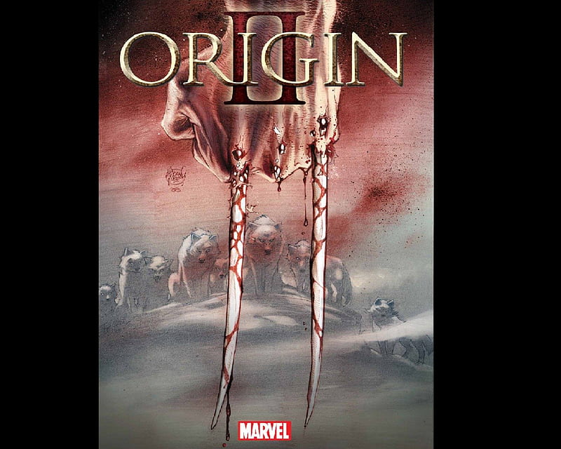 Origin 2, marvel, wolverine, comic book, wolves, blood, HD wallpaper