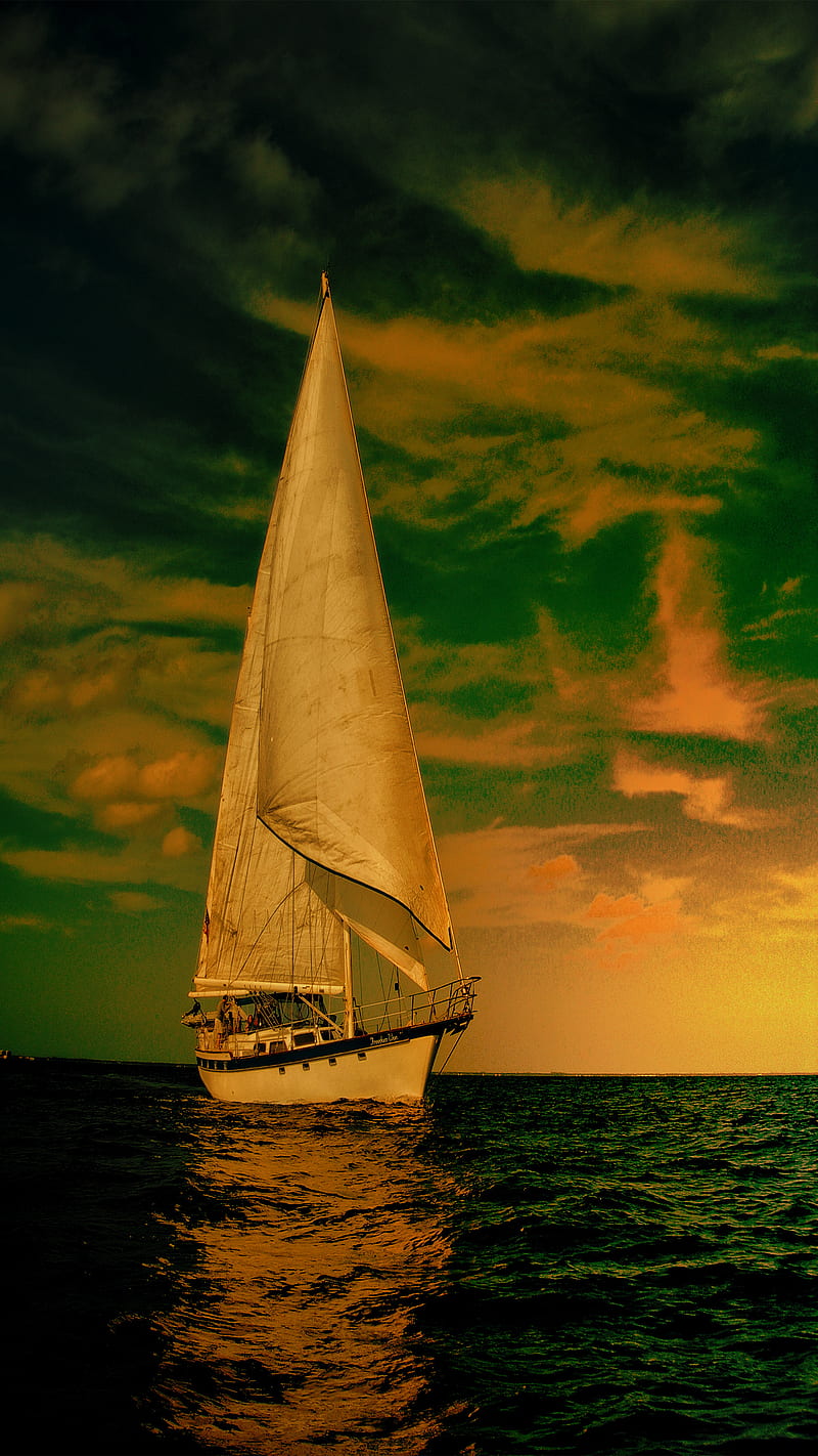 Sailing, boat, sea, sunrise, sunset, HD phone wallpaper | Peakpx