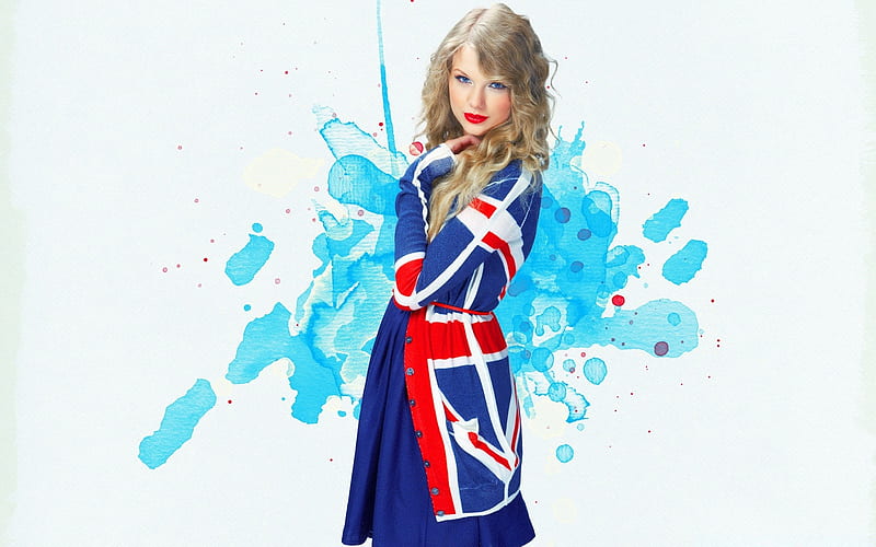 Music Winter Girl Woman Adult One Portrait Christmas - Taylor Swift British Flag, HD wallpaper