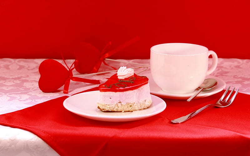 Have a Friday of Love , Accessories, holiday, composition, Still Life, dishes, breakfast, mood, Cake, Valentine, HD wallpaper
