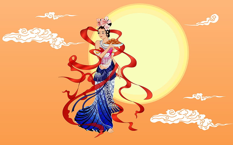 Chang-e flies to the moon- Mid-Autumn Festival special edition 18, HD wallpaper