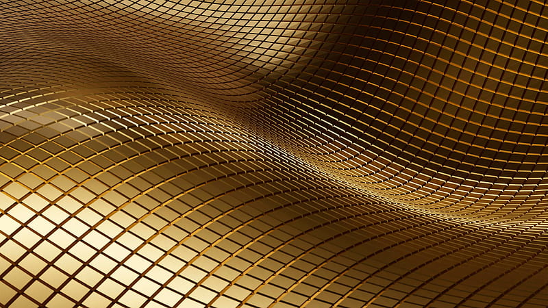 Golden Texture Wave Abstract, HD wallpaper