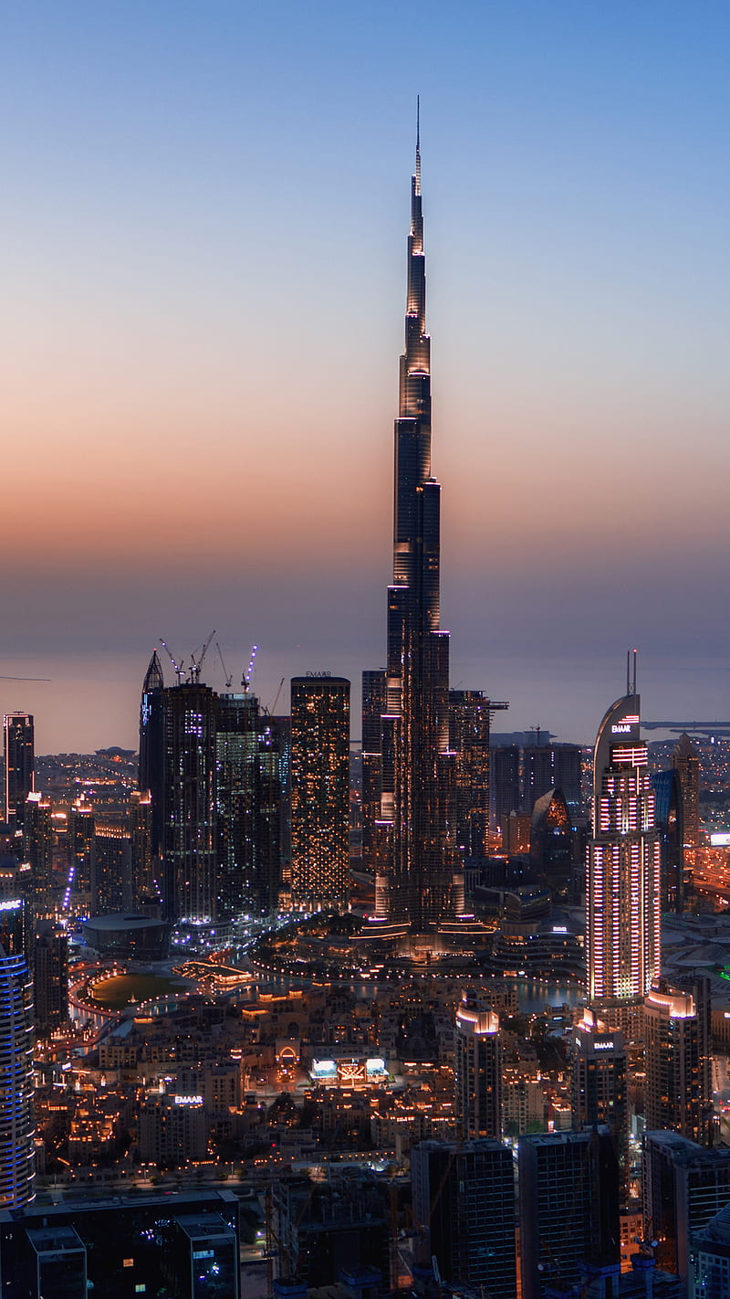 Dubai Burj Khalifa Night - iPhone Wallpapers