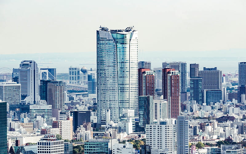 Shinjuku skyscrapers, modern buildings, japan, Asia, HD wallpaper
