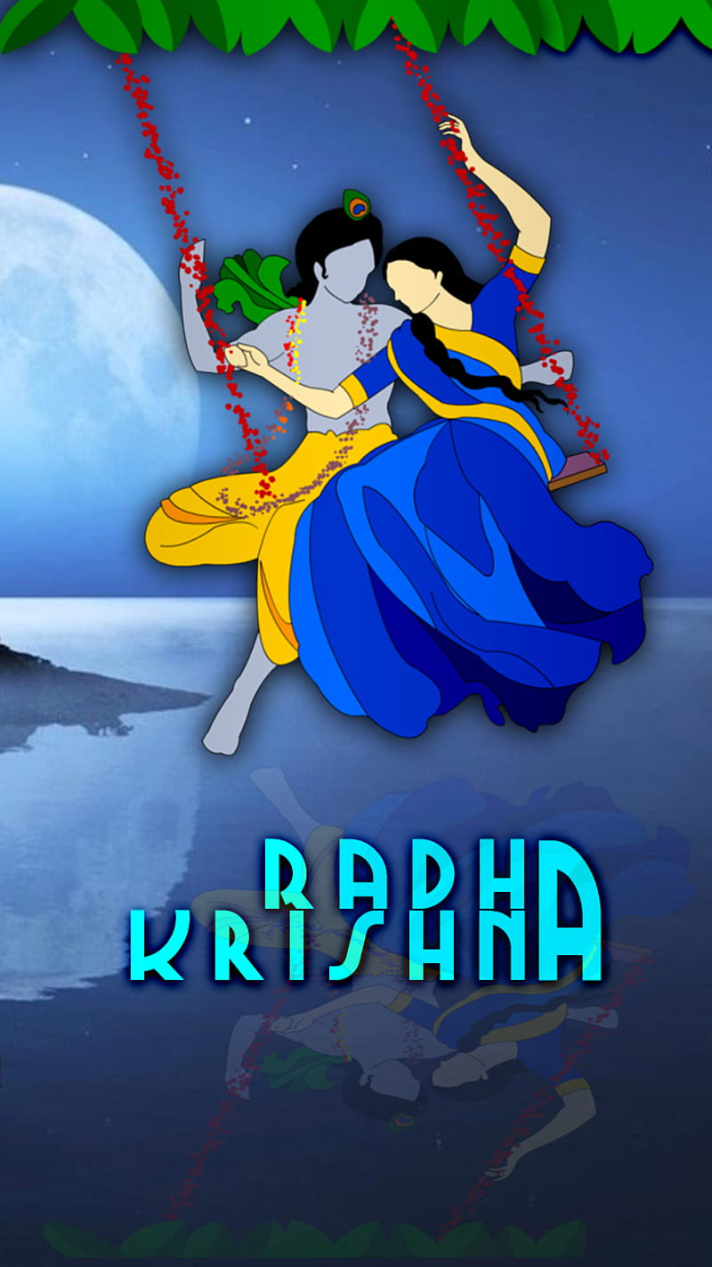 Radha Krishna, couple, janmashtami, krishn, love, HD phone wallpaper