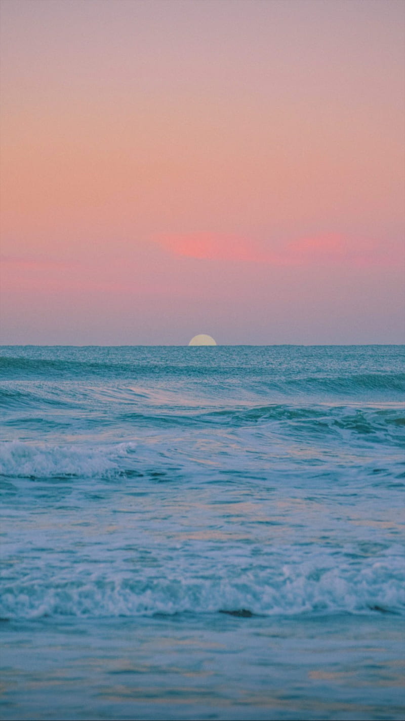 Mar , water, sky, playa, puesta de sol, sol, HD phone wallpaper