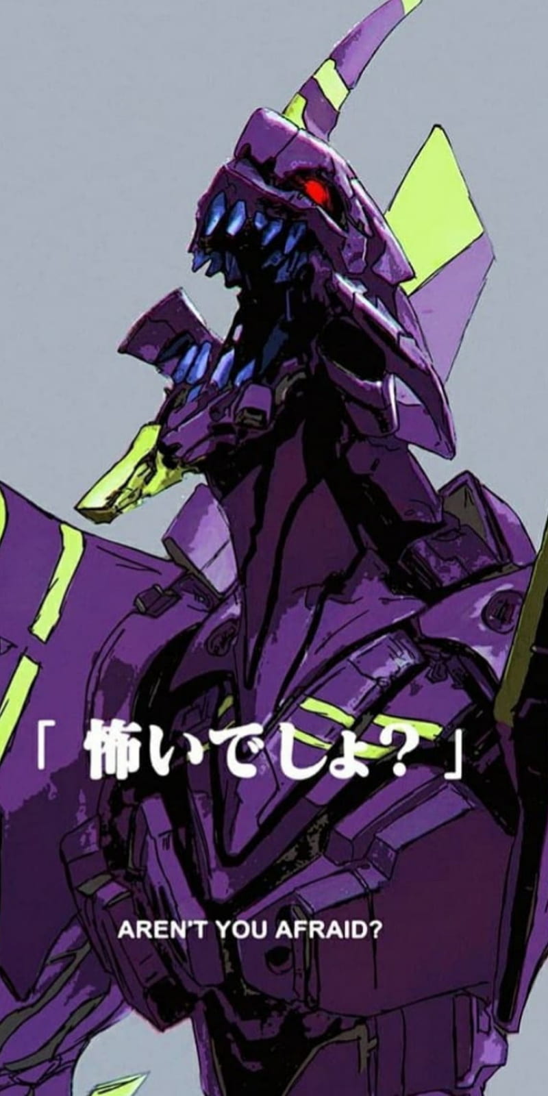 Arent You Afraid Anime Eva 01 Neon Genesis Evangelion Hd Mobile Wallpaper Peakpx