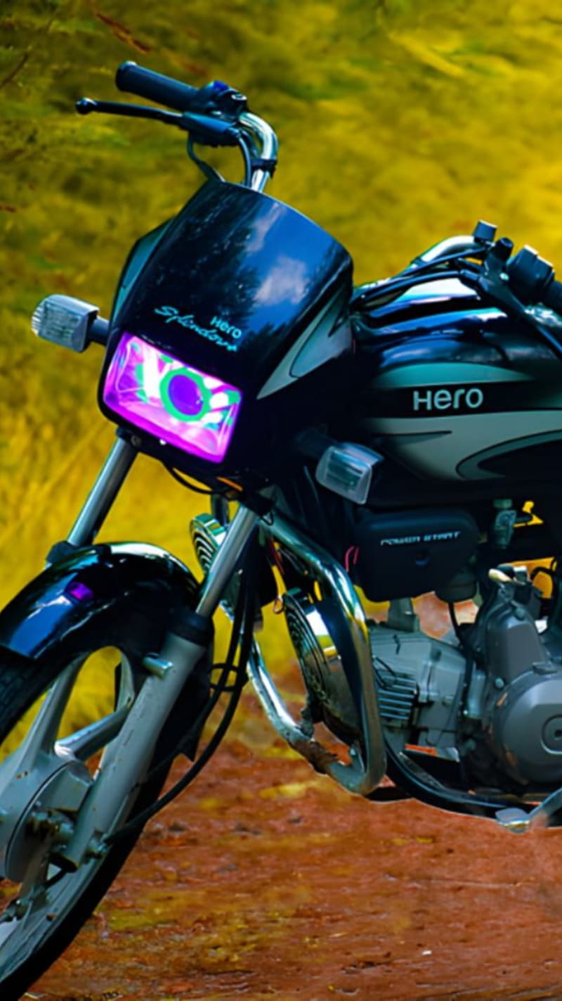 Splendor Bike, Modified Headlight, bike, HD phone wallpaper | Peakpx