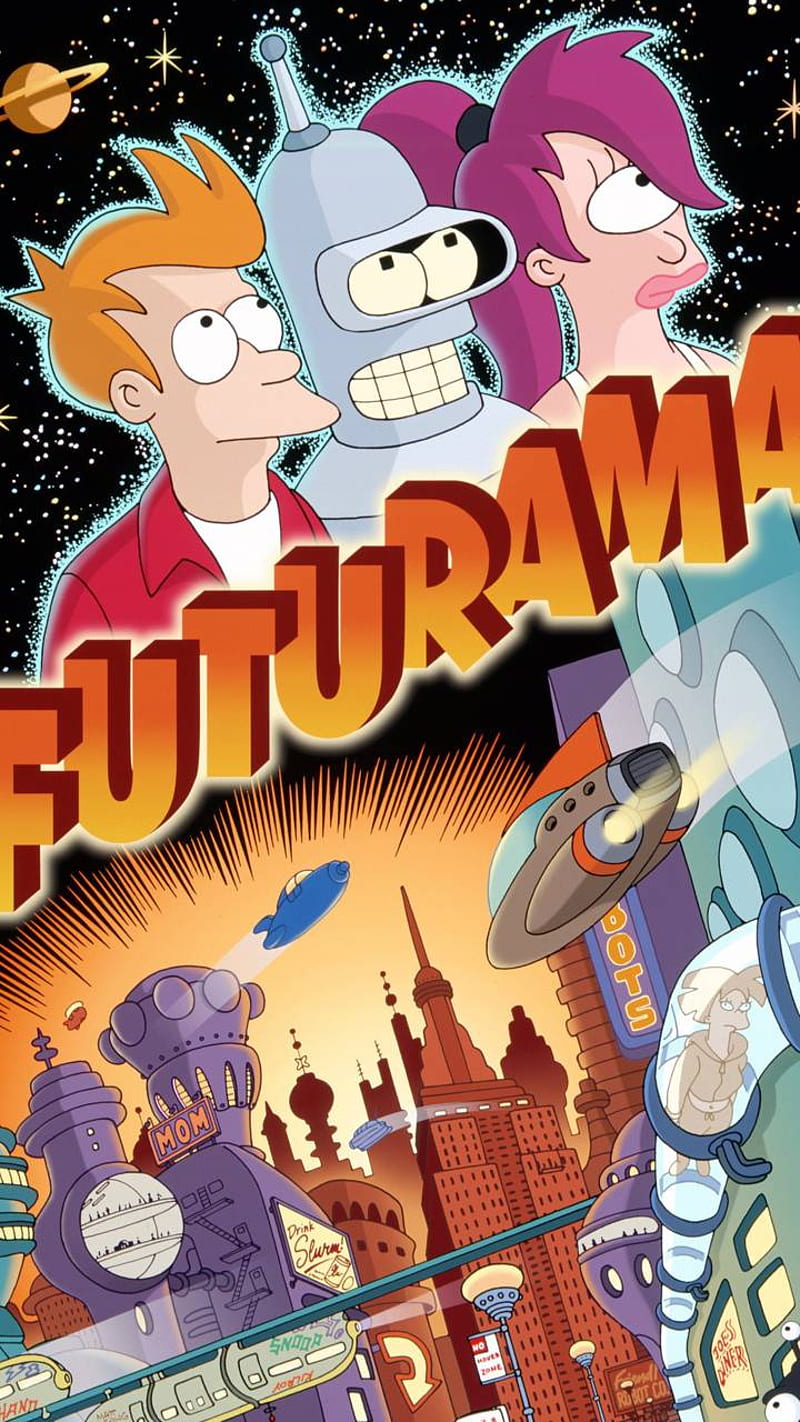Futurama, fry, lela, tv, HD phone wallpaper
