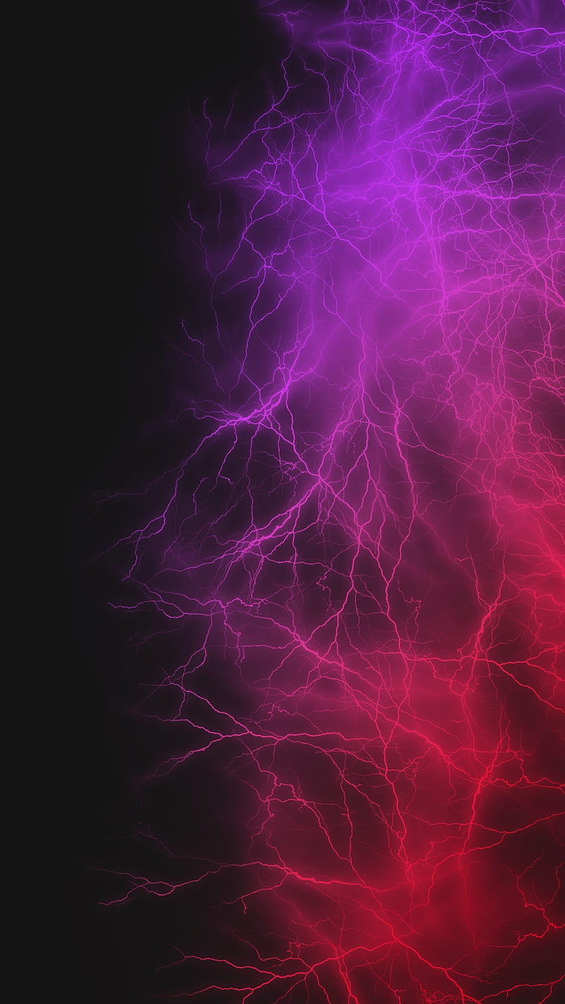 Electro Stream 01, FMYury, abstract, black, color, colorful, colors, darkness, electric, energy, gradient, layers, lightning, lightnings, lines, pink, power, purple, red, right, storm, ultraviolet, violet, HD phone wallpaper