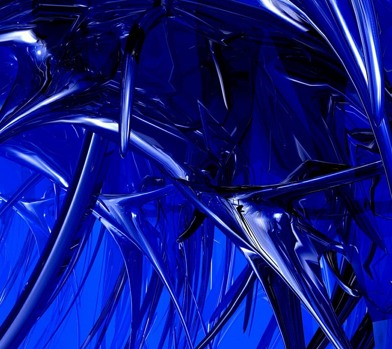 Abstract Spikes, abstract, blue, sharp, spikes, HD wallpaper