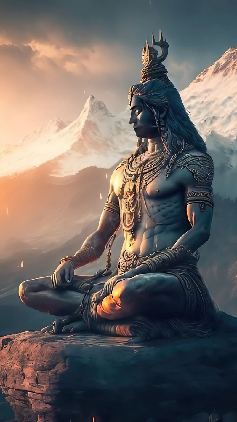 Bholenath Wale, Mountains Background, lord shiva, god, mahadev, HD phone wallpaper