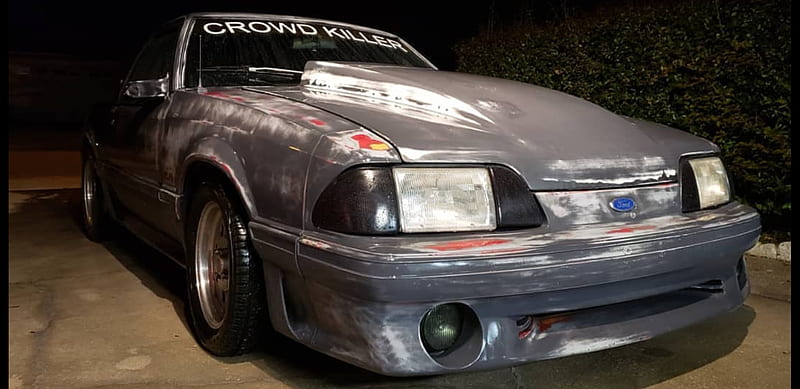 Crowd Killer Foxbody Classic Driving Foxbody Mustang Modified Muscle Car Hd Wallpaper Peakpx