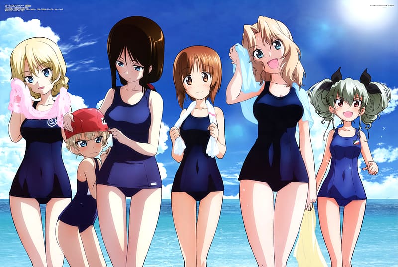 Anime, Girls Und Panzer, Miho Nishizumi, Darjeeling (Girls Und Panzer), Anchovy (Girls Und Panzer), Katyusha (Girls Und Panzer), Nonna (Girls Und Panzer), Kay (Girls Und Panzer), HD wallpaper