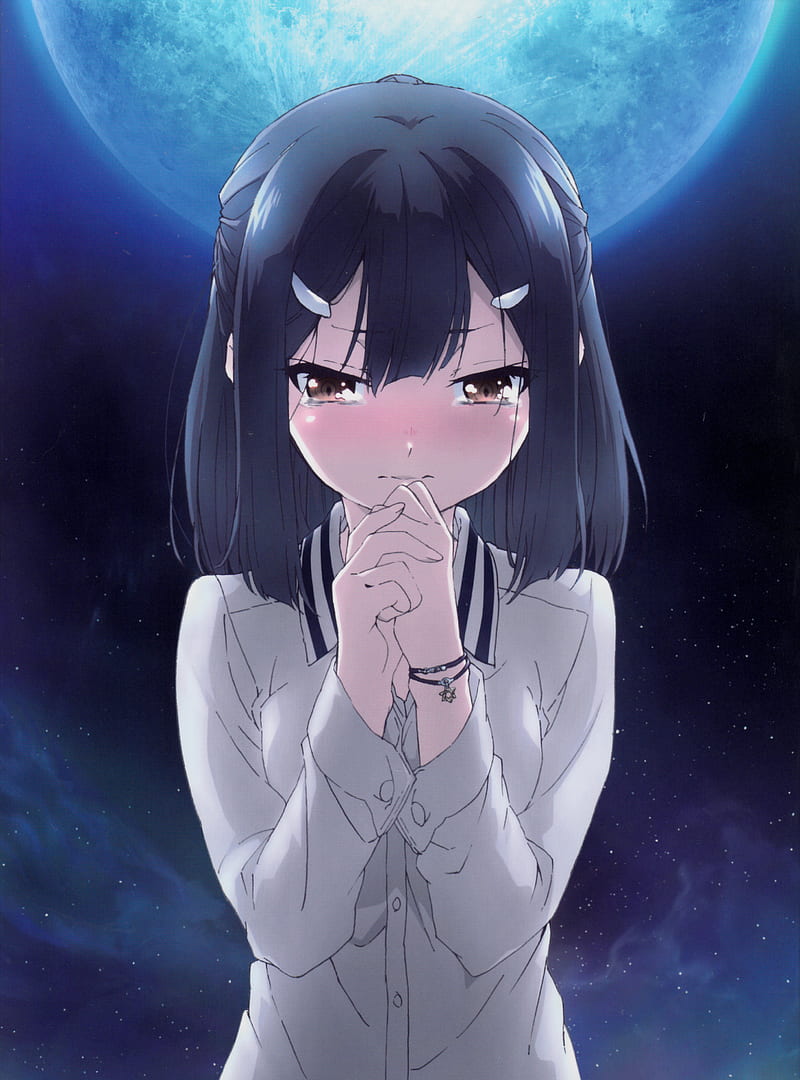 Fate Series, Fate/kaleid liner Prisma Illya, anime girls, Miyu Edelfelt, anime, tears, Moon, HD phone wallpaper