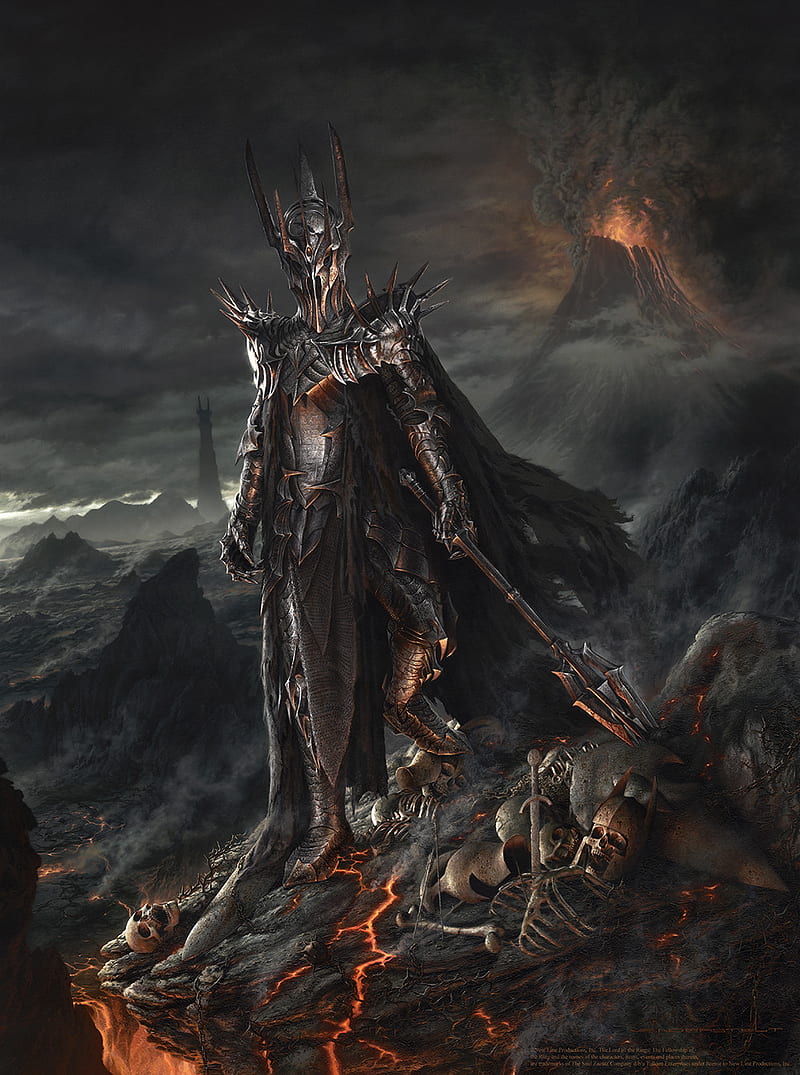 Sauron, The Lord of the Rings, fantasy art, HD phone wallpaper
