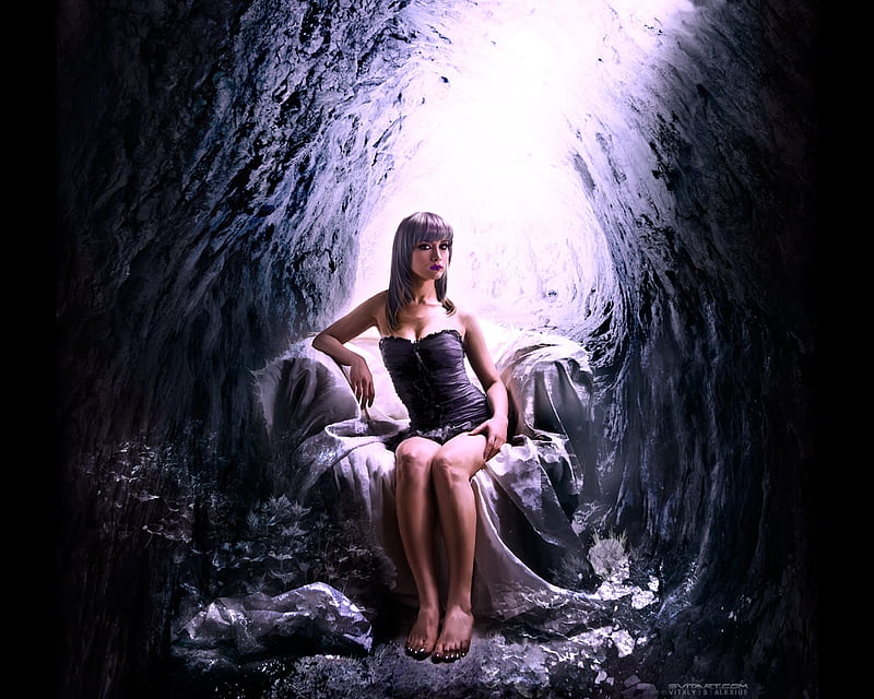 Girl In Cavern Fantasy Sexy Girl Cavern Hd Wallpaper Peakpx 